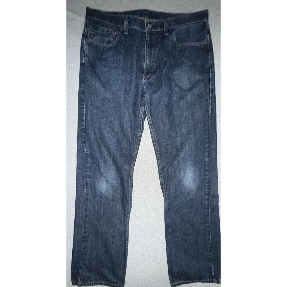 Levi‎ 559 Mens Jeans 36X34 Relaxed Fit Straight Leg Frayed Hem Buttery Soft Feel